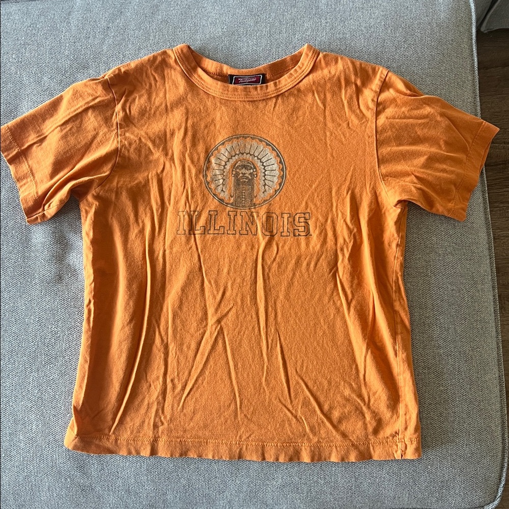 Orange University of Illinois Graphic T-Shirt